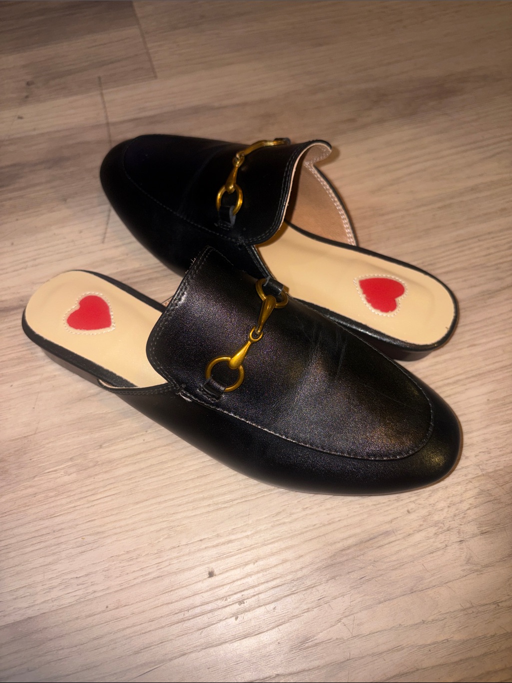 Women’s Black Leather Mule With Gold Horsebit Accent Size 4.5 — image 8 of 8